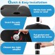 Fillable umbrella base with shell texture, featuring three coupler sizes for 6-10 ft patio umbrellas, easy installation.