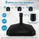 Fillable umbrella base in black with shell texture, featuring 3 coupler sizes for 6-10 ft patio umbrellas.