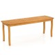 Acacia wood outdoor dining bench with slatted seat, 48" long, perfect for garden or entryway seating.
