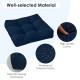 Navy 21x21 inch patio chair cushion with waterproof polyester fabric and high resilience cotton for indoor and outdoor.