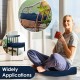 Navy 21x21 inch patio chair seat cushion pads, lightweight and waterproof, ideal for indoor and outdoor use.