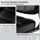 Close-up of the upholstered waiting room chair in black, featuring premium PU leather and high-density sponge for.