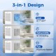 3-in-1 portable air conditioner with cooling, dehumidifying, and fan modes, ideal for spaces up to 350 sq ft.