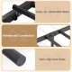Close-up of the bed frame slats showing easy assembly and reinforced connections for the black twin size bed frame.