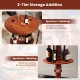 2-tier round high top bar table in espresso with spacious tabletop and under-table shelf for easy accessibility.