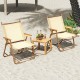 Lightweight beige folding camp chairs set of 2 with cozy armrests, perfect for beach relaxation.