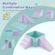 3-in-1 soft play set with foam climbing blocks in purple, featuring a ramp, staircase, and ball pit for imaginative.