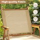Lightweight beige folding camp chair showcasing breathable fabric and ergonomic design, perfect for beach or backyard.