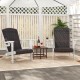 Patio Adirondack chairs with rattan padded seats and hidden cupholders, perfect for backyard relaxation.