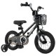 12-inch kids bike with basket, training wheels, and adjustable seat for children aged 3-5 years, featuring a dual brake.