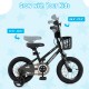 12-inch kids bike with adjustable seat, training wheels, and basket, perfect for children aged 3-5 years old.