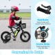 Kids 12-inch bike with basket, hand brake, and training wheels, perfect for children aged 3-5 years old.