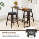 Swivel bar stools set of 2 with padded contoured seats and footrests, ideal for kitchens and dining rooms.