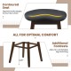 Black and brown swivel bar stool with contoured seat and footrest, ideal for kitchens and dining rooms.