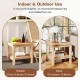 Teak wood square side table with open shelf, featuring a smooth surface and sturdy design for indoor and outdoor use.