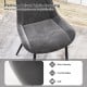 Gray dining chair with plush velvet fabric and metal legs, offering comfort and modern elegance for various settings.