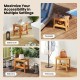 20-inch non-slip shower bench with storage shelf, solid teak construction, suitable for bathroom, balcony, and entryway.