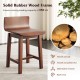 Swivel dining chair with low back and curved seat in walnut, featuring a solid rubber wood frame for stability and.