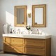 Rattan decorative wall mirror with wooden frame, ideal for bathroom or living room, showcasing rustic elegance.