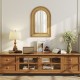 Rattan wall-mounted decorative mirror with a sturdy wooden frame, ideal for entryway or living room decor.