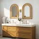 Rattan wall-mounted decorative mirror with wooden frame, showcasing rustic elegance for entryway or living room.