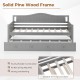 Twin Size Daybed with Trundle and Slats Support on Wheels - Gallery View 7 of 14