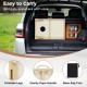 Portable solid wood cornhole board set with foldable legs, sturdy rope handle, and included bean bags for easy.