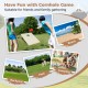 Solid wood cornhole board set with foldable legs and 8 bean bags, perfect for outdoor fun in the backyard or at the.