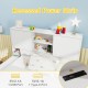 Twin size bed frame with trundle featuring a recessed power strip, USB port, and storage headboard for easy access.