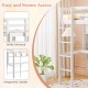 Twin size loft bed with integrated ladder and desk, crafted from solid pine wood for home or dorm use.