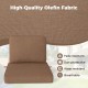 Brown outdoor patio cushion set featuring breathable olefin fabric, fade-resistant, and removable covers for easy.