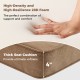 Close-up of a 4" thick outdoor patio cushion set in brown, featuring high-density foam and removable covers for easy.