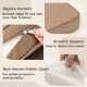 Square corner outdoor patio cushion set in brown with removable covers, featuring smooth zippers and durable non-woven.
