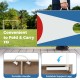 Portable 3 x 2FT cornhole board with foldable legs and side handle, ideal for outdoor games and easy storage.