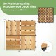 Interlocking acacia wood deck tiles in brown, 30 pcs covering 29 Sq.ft, ideal for patios and outdoor spaces.