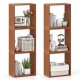 Solid wood 3 cube bookcases with open slatted design, perfect for indoor or outdoor storage and display.