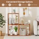 Three cube bookcases made of solid wood, featuring an open slatted design for versatile indoor and outdoor storage.