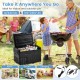 12 Volt car refrigerator with adjustable temperature, removable divider, and LED lights, perfect for camping and.