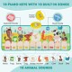 Kids musical mat featuring 10 piano keys, 10 animal sounds, and built-in songs for fun and educational play.