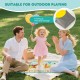 Kids musical mat featuring animal sounds and piano keys, portable design for outdoor play, safe and easy to clean.