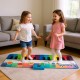 Colorful floor piano dance mat for kids featuring 8 instrument sounds, ideal for music play and coordination.