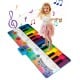 Colorful floor piano dance mat for kids with 8 instrument sounds, 24 keys, and anti-slip bottom for safe outdoor play.