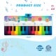 Colorful floor piano dance mat with 24 keys and 8 instrument sounds, ideal for kids' musical play and outdoor fun.