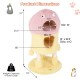 Cute monster-themed cat tower with 2 condos, sisal scratching post, and plush fabric for cozy cat play and relaxation.