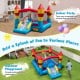 3-in-1 kids bouncer with slide and basketball hoop, featuring a large jumping area for indoor and outdoor fun.