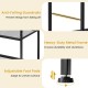 3-tier black kitchen serving cart with heavy-duty metal frame, adjustable foot pads, and hooks for versatile storage.
