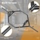 Close-up of the Olympic Hex Trap Bar showcasing rustproof metal pipes and firm seamless welding for durability.