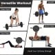 Olympic Hex Trap Bar with foldable handles, knurled grips, and spring collars for strength training and space-saving.