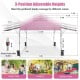 Outdoor 10 x 17.6 feet pink pop-up canopy tent with dual awnings, adjustable height, ideal for family gatherings and.