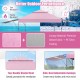 Pink 10 x 17.6 feet outdoor pop-up canopy tent with dual side awnings for sun protection, ideal for events and.